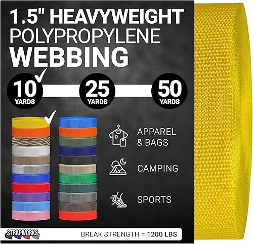 Vista 43 de Strapworks Correa de polipropileno pesado: correas de polietileno resistentes para reparación de equipos de bricolaje al aire libre, 1.5 pulgadas