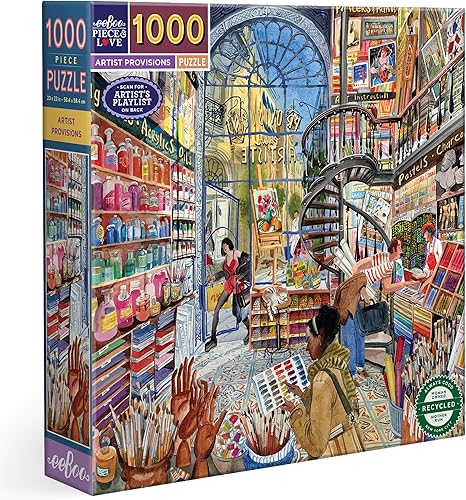 Miniatura 6 de eeBoo Rompecabezas de 1000 piezas, rompecabezas de boticario antiguo para adultos, cuadrado de 23 x 23 pulgadas, fabricado con tablero reciclado y