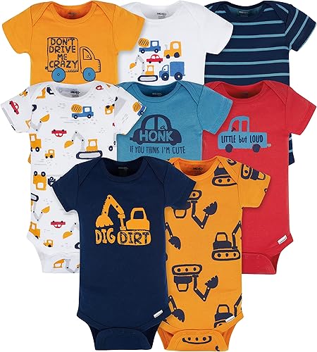 baby-boys 8-pack Short Sleeve Mix & Match Bodysuits