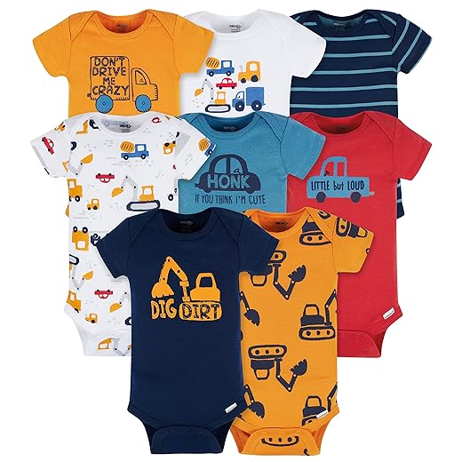 Onesies Brand Baby Boys' 8-pack Short Sleeve Mix & Match Bodysuits