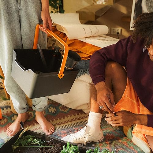 Miniatura 7 de FISKARS Organizador de herramientas de jardinería con almacenamiento de herramientas pequeño, adecuado para uso en interiores y exteriores,