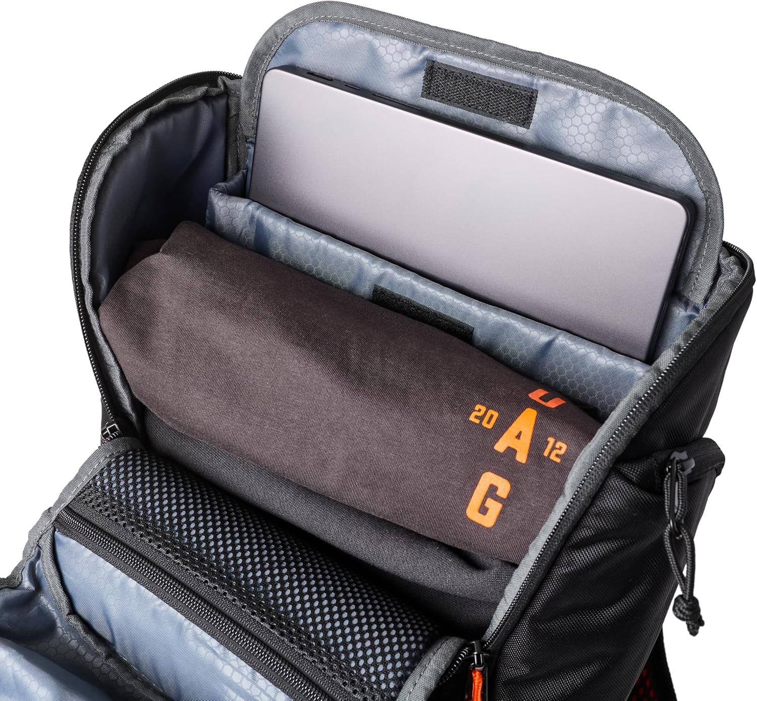 URBAR ARMOR GEAR UAG 20-Liter Laptop Backpack - Lightweight Travel Carry-on Luggage Daypack Fits up to 16" Laptop, Civilian Black/Orange