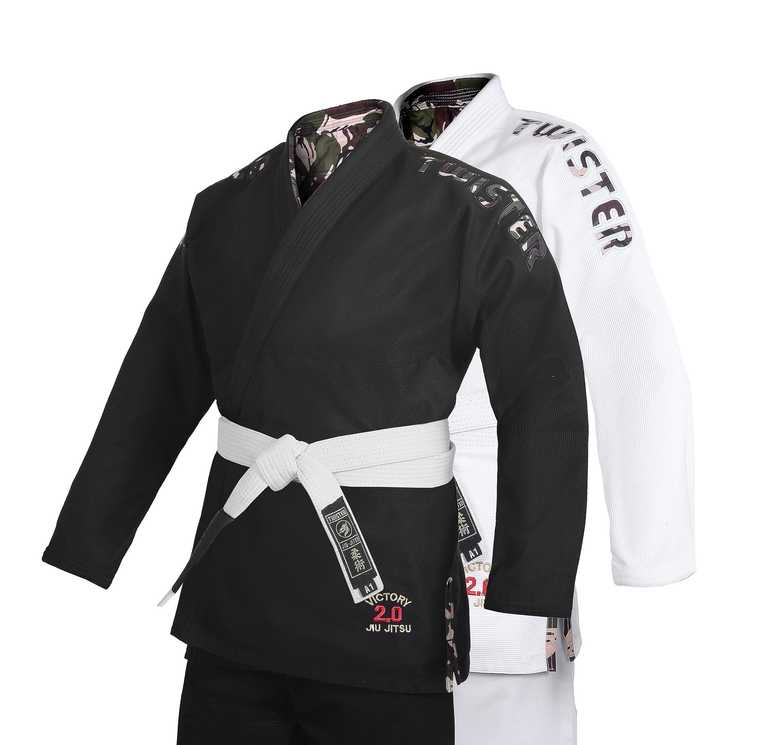 TWISTER FIGHT WEARTwister Victory Brazilian Jiu Jitsu Gi | Camo BJJ Kimono | BJJ Gi Preshrunk Premium Fabric | Comes With FREE White Belt