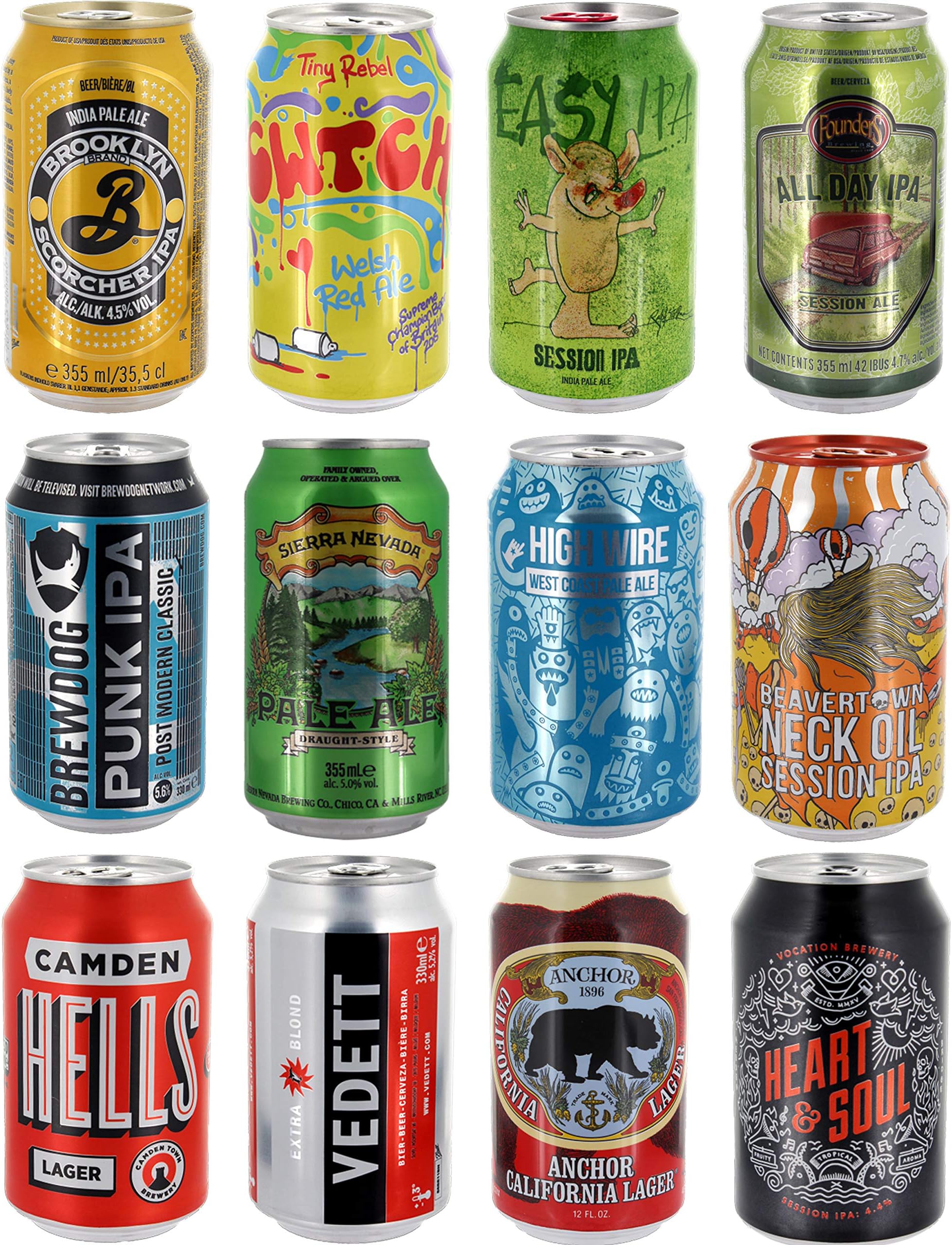 Craft Beer Can Mixed 12 Pack - Great Range and Value Craft Beer Gift