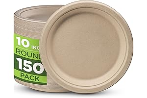 100% Compostable Paper Plates for Sustainable Dining