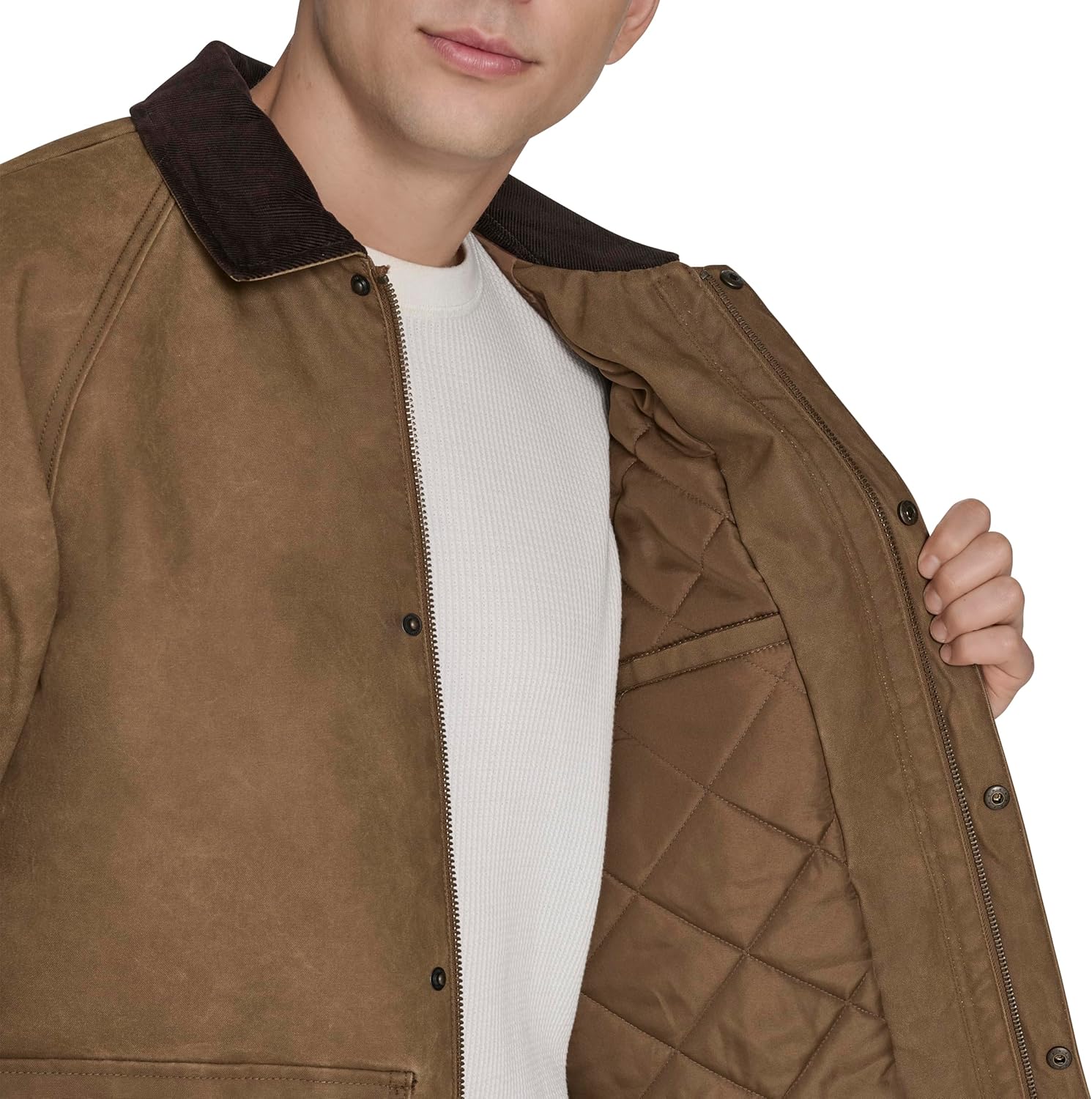 Levi's mens Cotton Barn Jacket With Corduroy Collar - Image 6