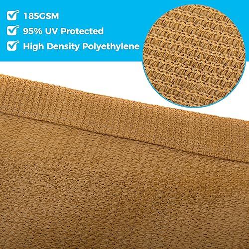 Miniatura 4 de LAUREL CANYON Toldo rectangular de 6 x 10 pies para patio al aire libre, color amarillo