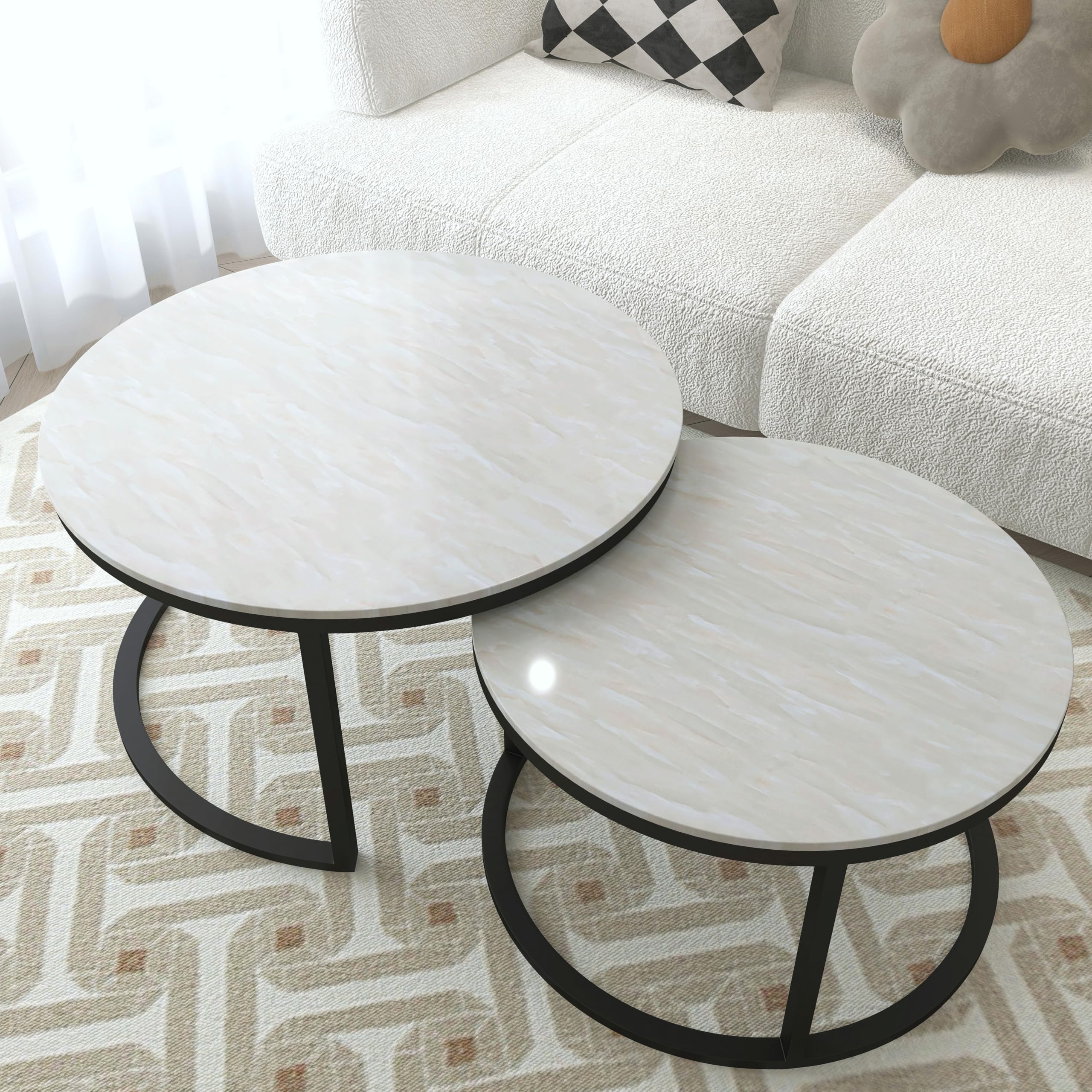 80cm×3m, Beige Marble Vinyl Wrap for Furniture Worktop Vinyl Covering, Glossy Marble Sticky Back Plastic Roll - Image 4