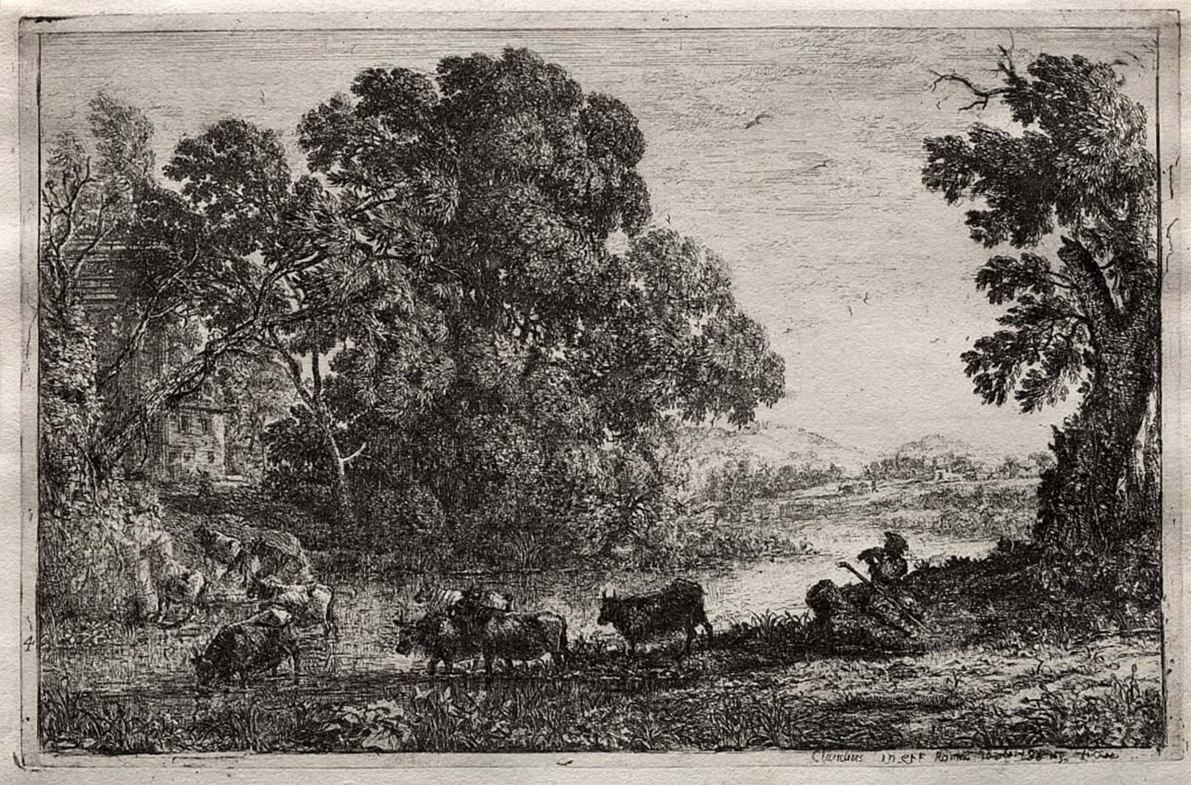 Lienzo il bovaro di Claude Lorrain para regalo de bodas 5