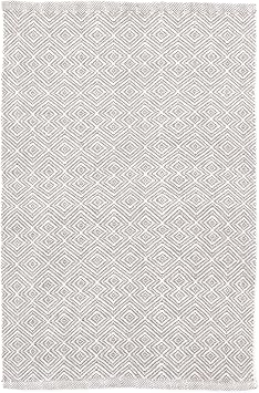 Dash & Albert Annabelle Grey Geometric Indoor/Outdoor Runner Rug, 2'6"x8'