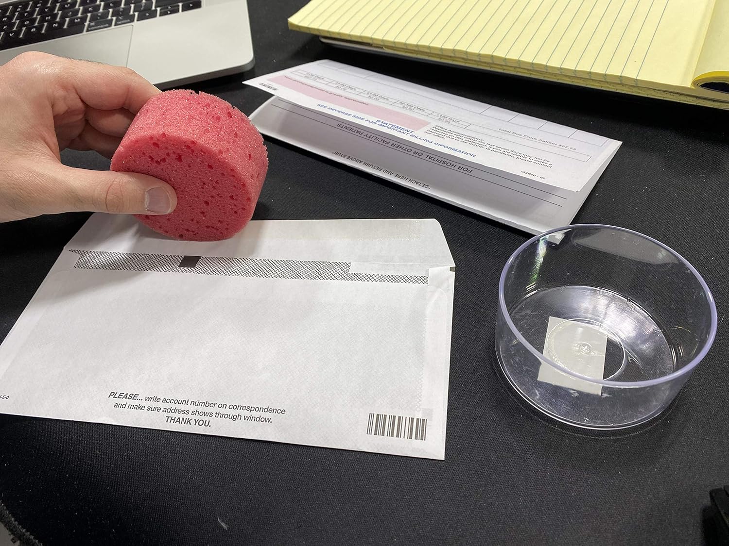 2 AZI Fingertip Moistener Sponge Cup Stamps Envelope Seal Money Count Filing Papers Comes with 1 Letter Opener Bonus Office Clerk School Bank Cashiers Mailroom Home - Efficient & Hygienic - Taiwan : Office Products