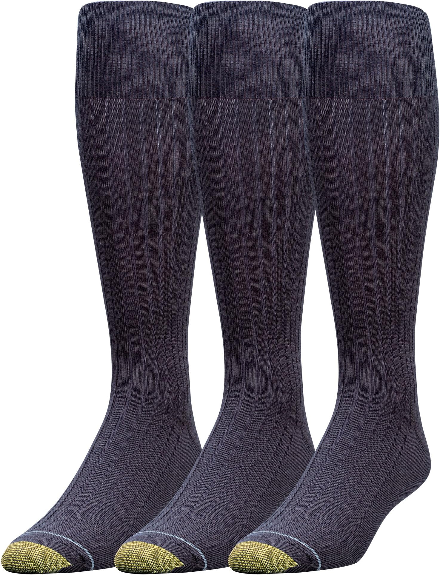 mens Canterbury Over-the-calf Dress Socks, 3-pairs