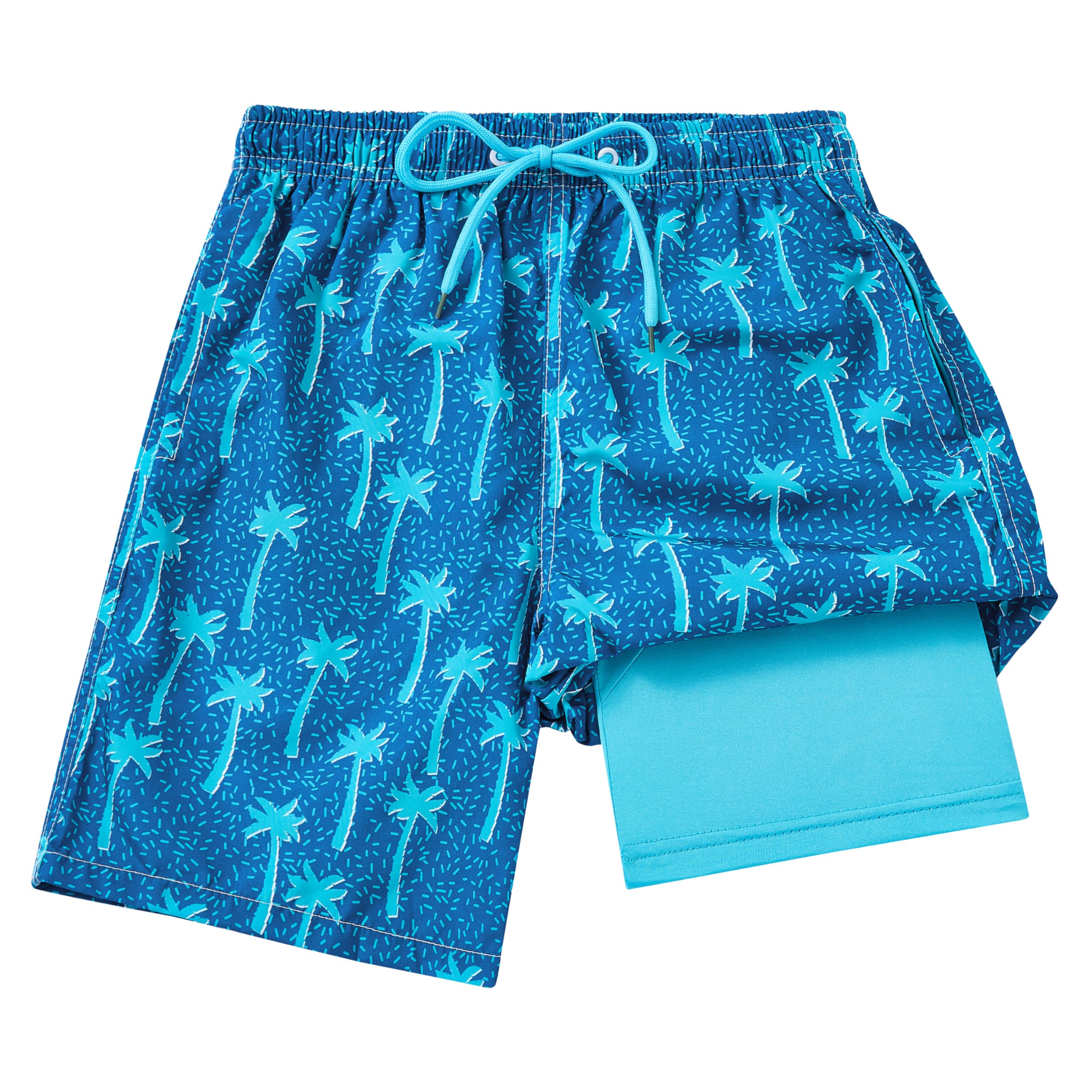 FT FENTENG Boys Swim Trunks Compression Liner Swim Shorts Quick Dry Bathing Suit with Boxer Brief Anti-Chafe Boy Swimwear