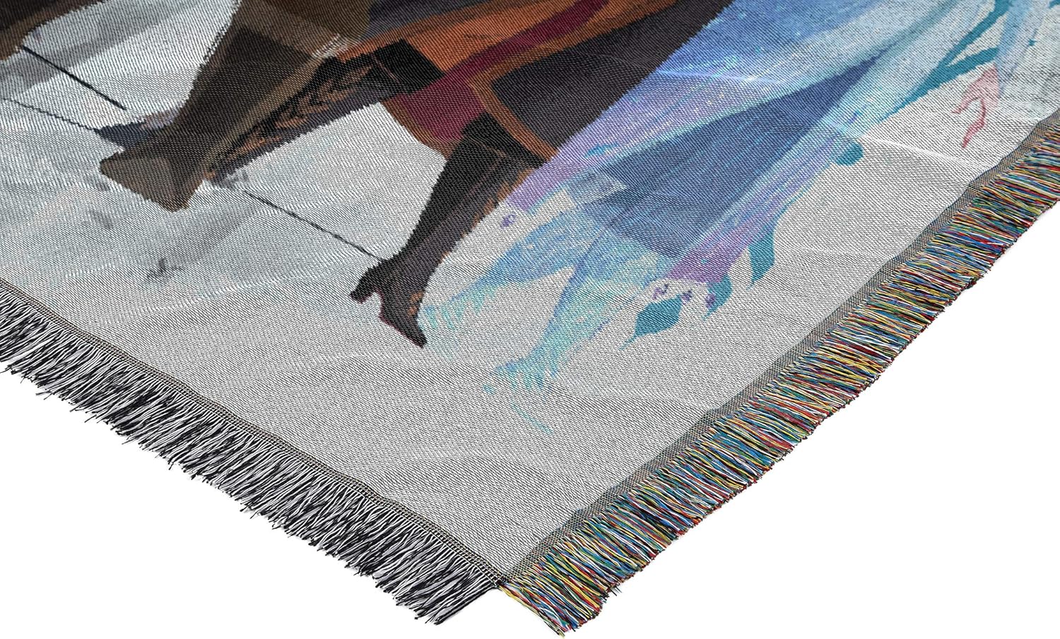 NORTHWEST Frozen Woven Tapestry Throw Blanket, 48" x 60", Peering Out