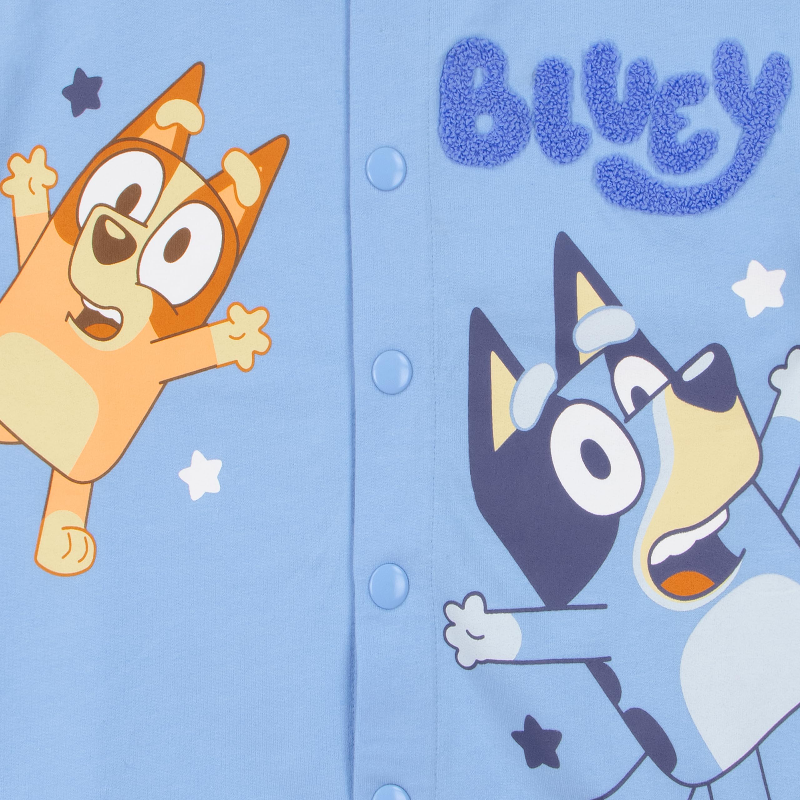 Bluey Blouson Bomber Garçon, Veste Manches Longues Baseball Coton Été