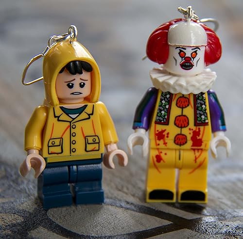 Miniatura 3 de Novelty Scary it Clown Earrings STERLING SILVER Hooks Horror Movie Halloween Earrings