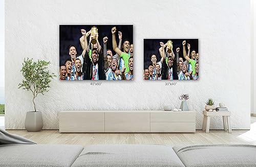 Miniatura 3 de SpiritualHands Póster de Lionel Messi, lienzo artístico de pared de Messi Argentina, carteles de fútbol de Leo Messi para dormitorio de niños,