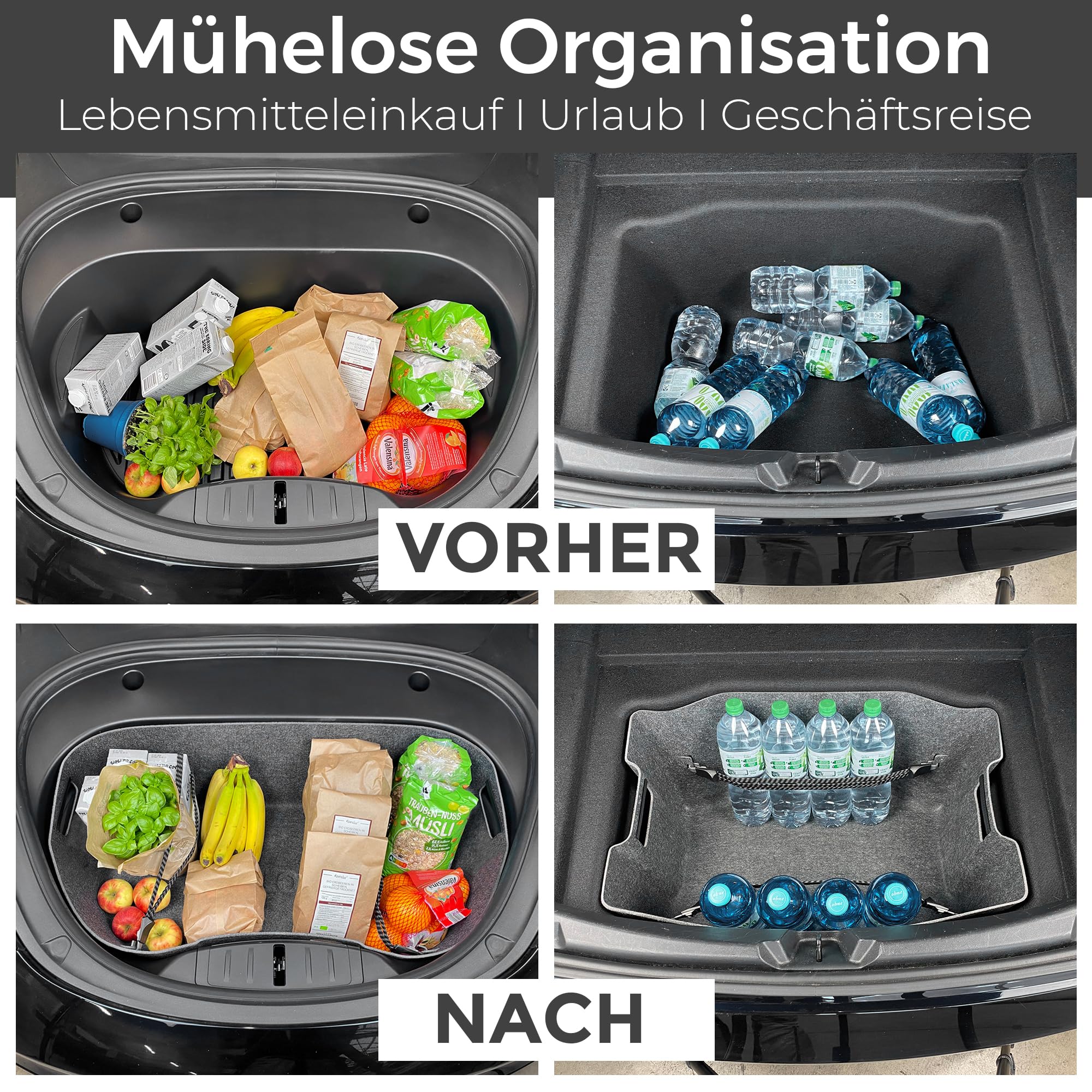 Tesla Model 3 Highland Kofferraum- & Frunk-Organizer Set 60L 88L Aufbewahrungsboxen 2021-2024