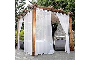 BONZER White Outdoor Sheer Curtains: The Perfect Outdoor Enhancement