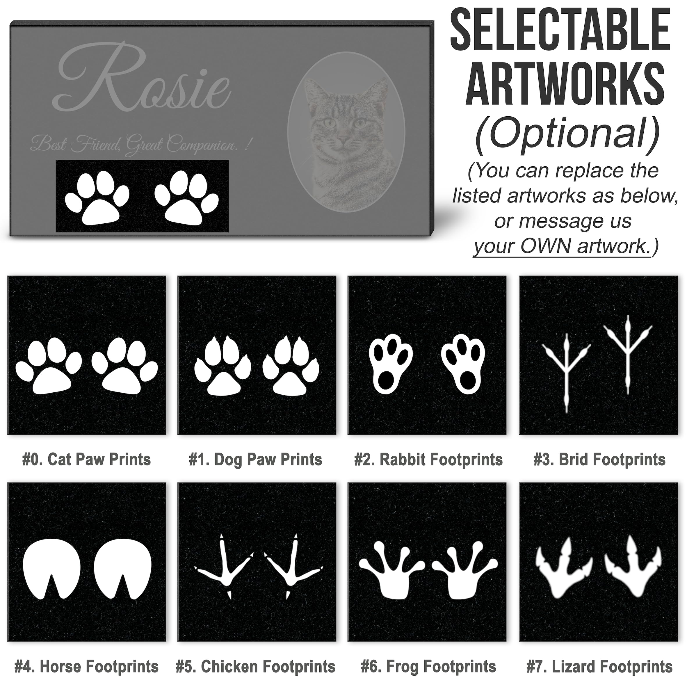ADFSTONE Targhe Commemorative Personalizzate per tombe di lapide personalizzata per animali domestici, cane, gatto, pietra tombale personalizzata Commemorative Personalizzate, Mini tombali