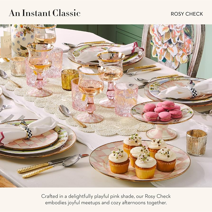 Amazon.com: MACKENZIE-CHILDS Enamel Pedestal Platter, Round