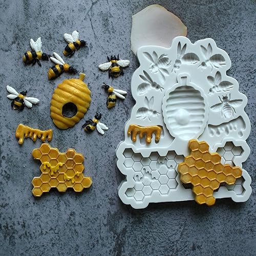 Miniatura 4 de ZHUOJIE Molde de silicona de panal de abeja para fondant, decoración de tartas de chocolate, utensilios de cocina para baby shower, cumpleaños de