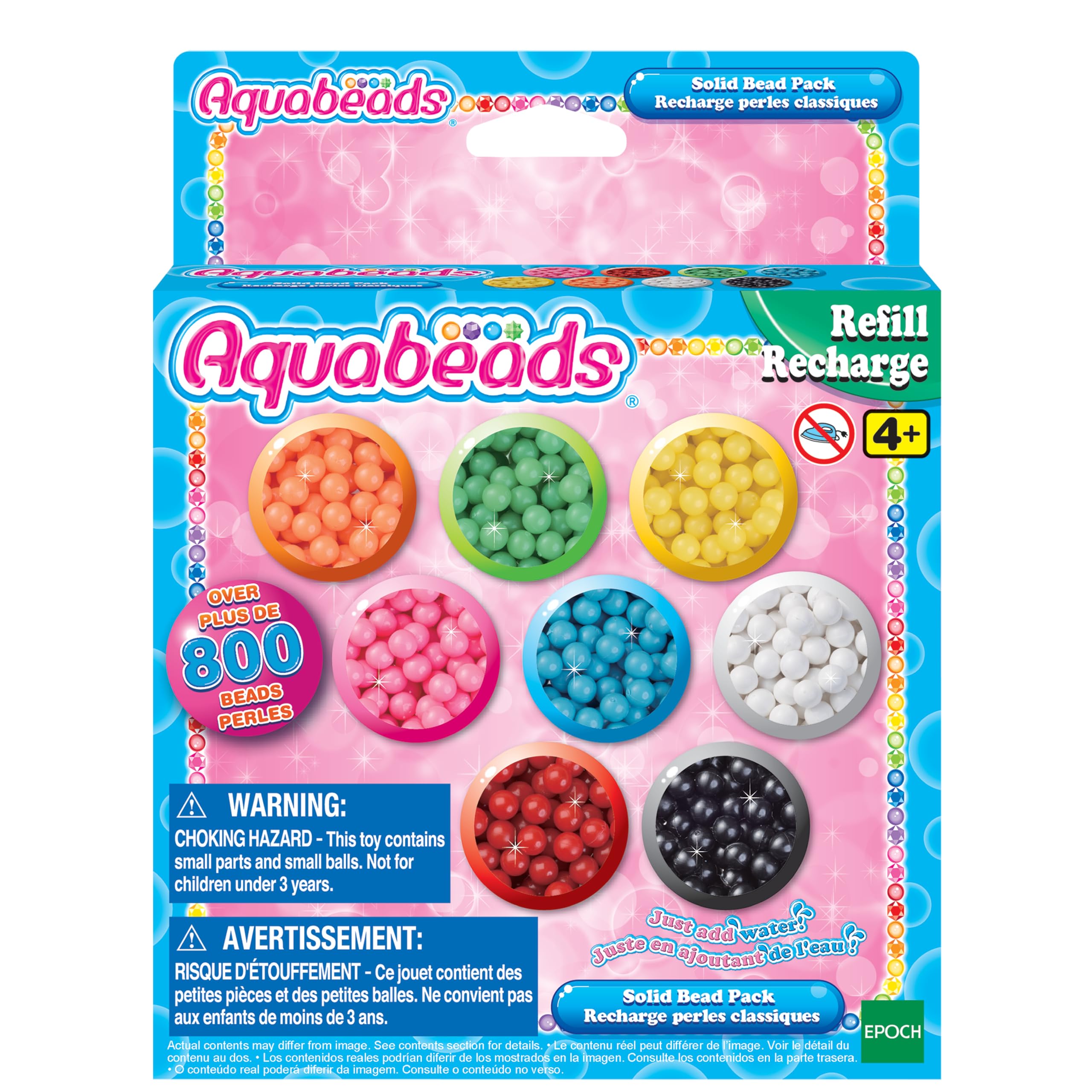 Aquabeads 31517 Solid Bead Pack - Arts and Crafts Bead Activity Toy