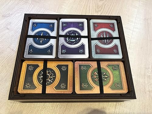 Miniatura 9 de Las 5 barajas 526 cartas premium con caja de almacenamiento de madera (todas las tarjetas de expansión DLC incluidas) para los amantes de los brujos