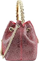 Vista 3 de Bolso de lujo con diamantes de imitación de plata para mujer, cadena de embrague brillante, bolsa de noche