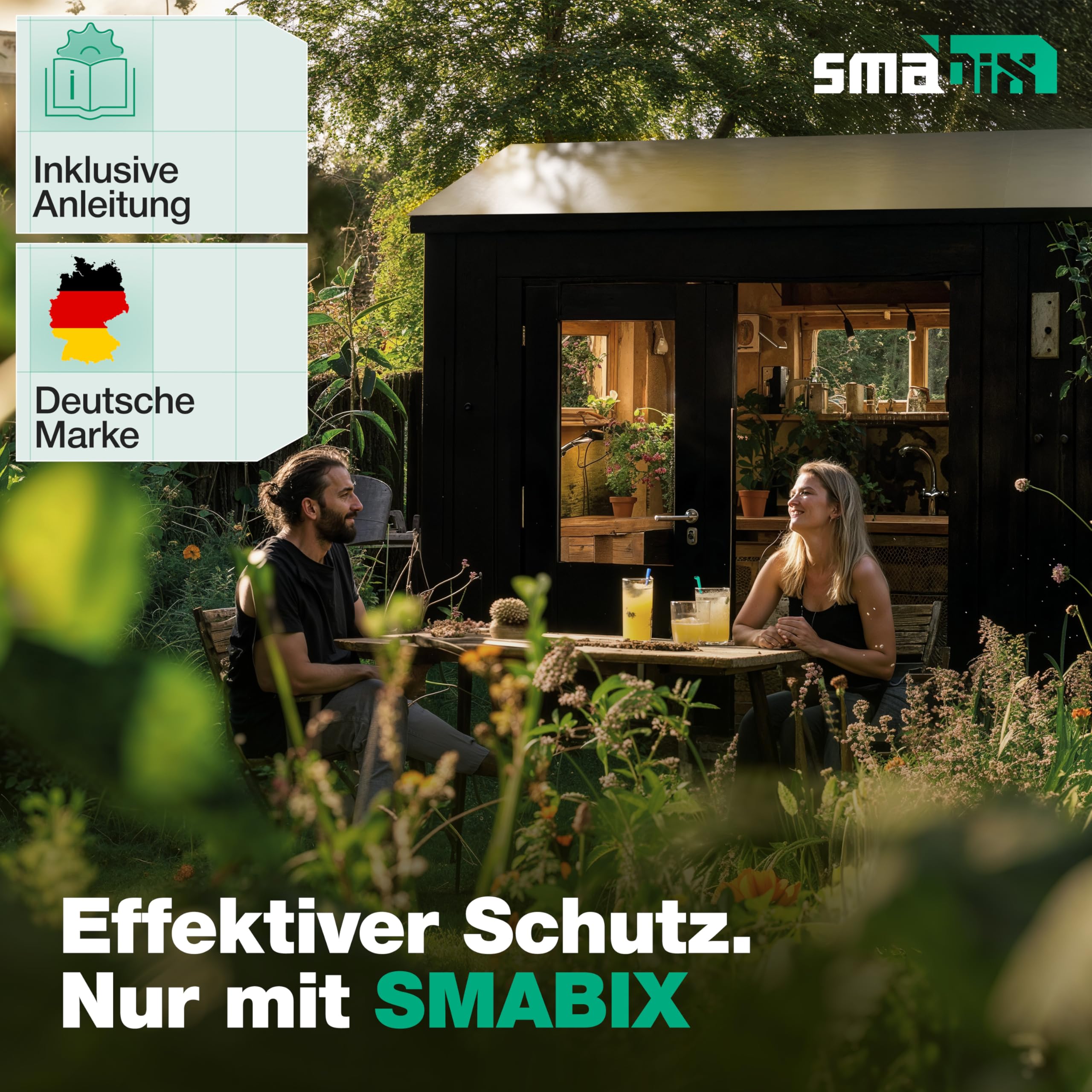 SMABIX® Dachfolie Aluminium 5x1m, selbstklebend mit starkem Bitumenkleber [EINFACHE ANWENDUNG], alternativ zu Dachpappe & EPDM-Folie, ideal für Gartenhäuser, Garagendächer und Schuppen