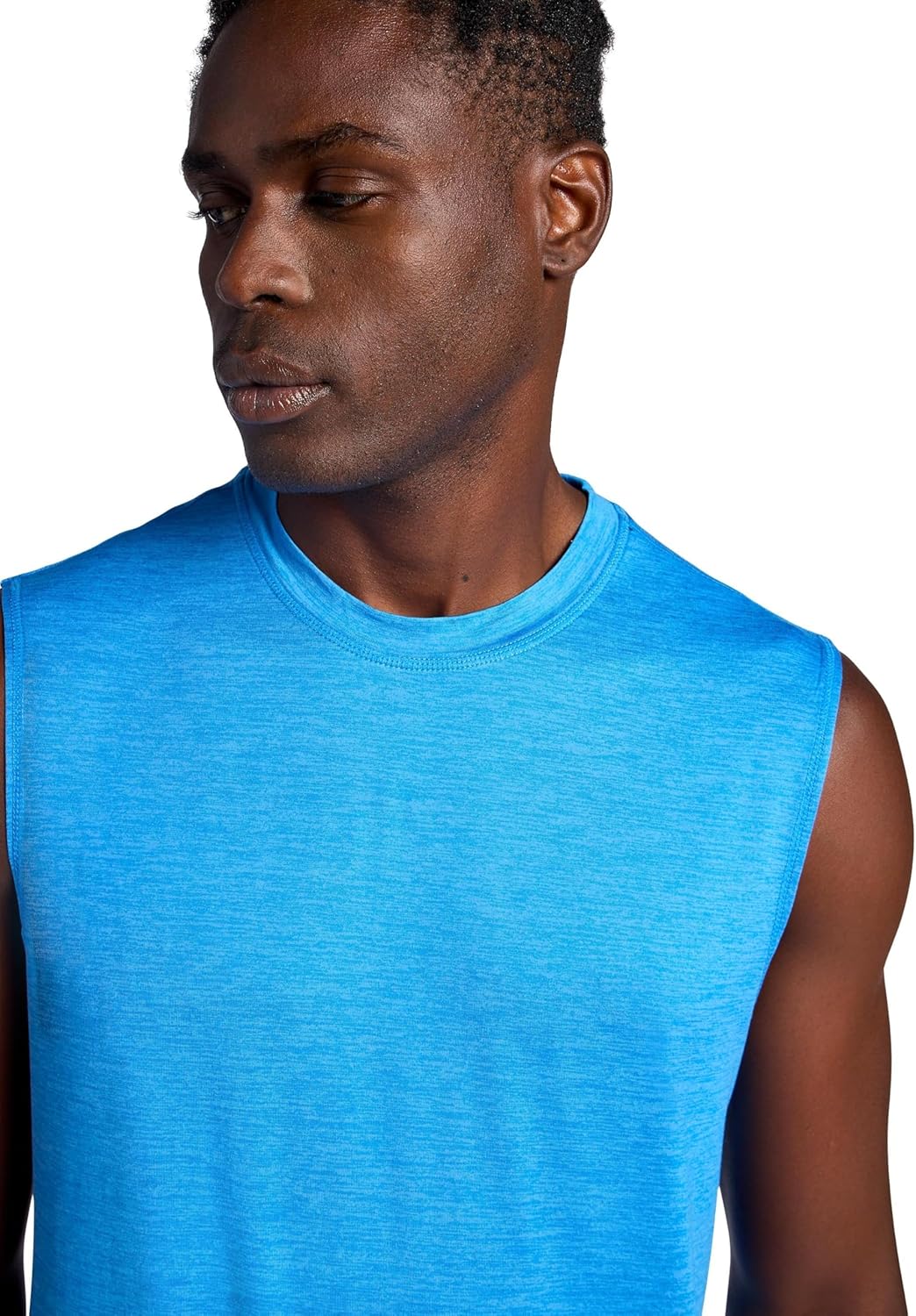 Gaiam Mens Everyday Basic Muscle Tank Top, Standard Fit, Stretch Midweight Material - Image 3