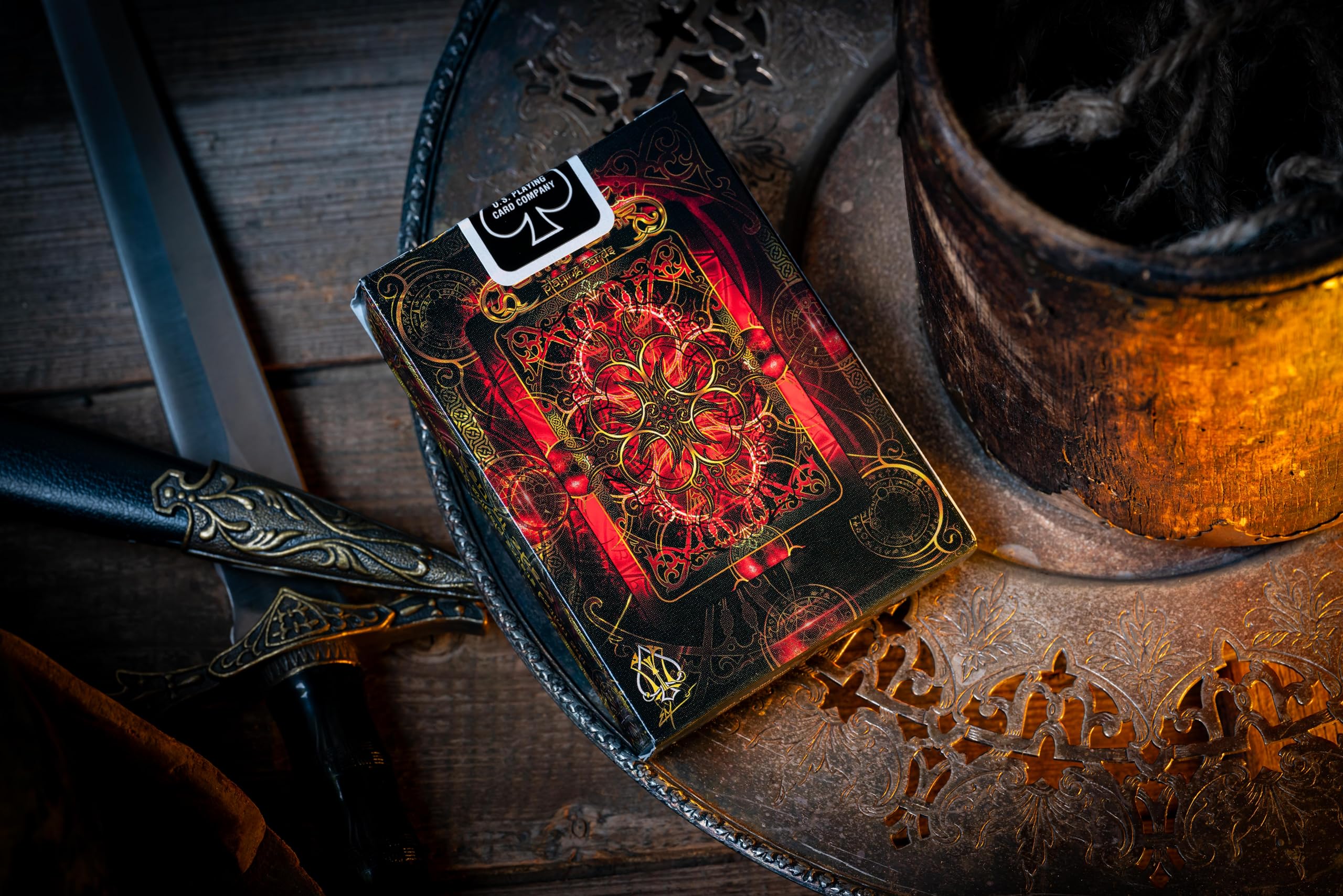 Bicycle Dark Templar Knights Red Playing Cards Decks Poker Kids, Adults Gift Item - Image 3