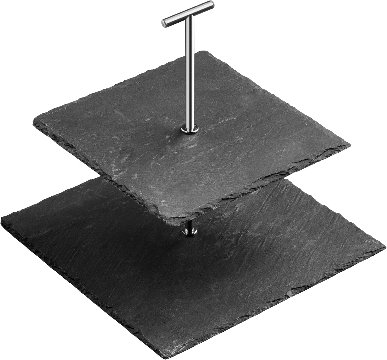 Premier Housewares 2 Tier Cake Stand Dark Grey Cake Stands Slate Cake