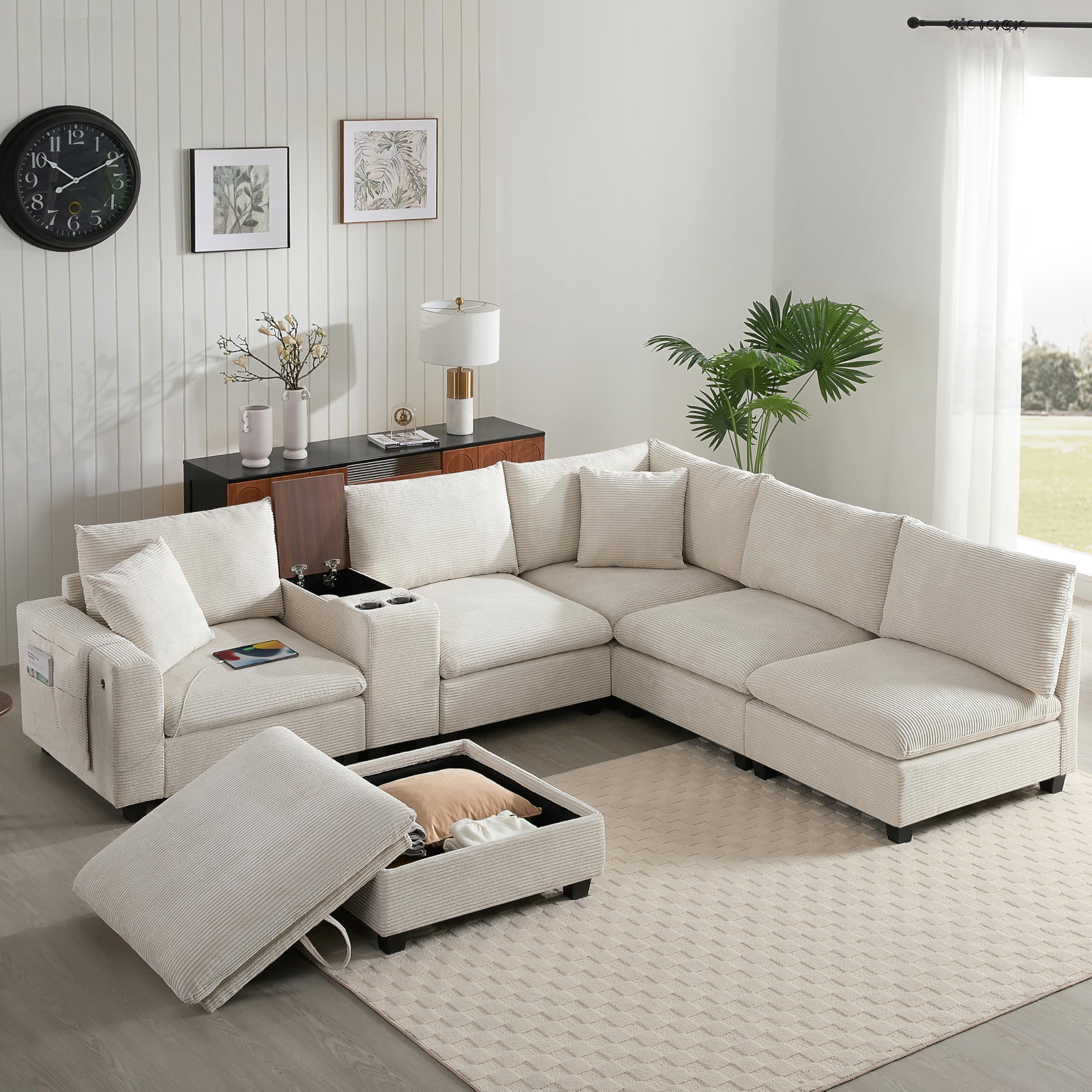 Amazon.com: Merax 139'' Oversized Modular Sectional Sofa with