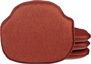 Klear Vu Gripper Non-Slip Omega Windsor Chair Cushions, 4 Pack, Flame 4 Count