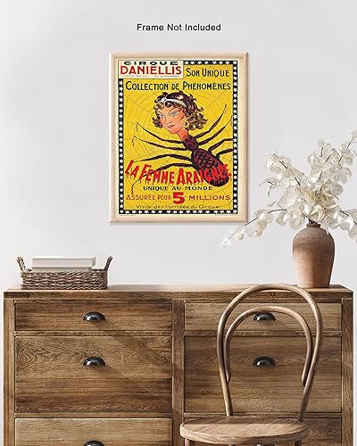 Miniatura 5 de Poster Master Póster vintage de mujer araña, impresión retro de La Femme Araignee - Arte de publicidad de circo - Regalo para él, ella, hombres,