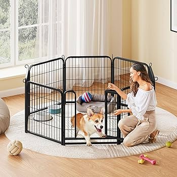 Yaheetech ペットサークル ペットフェンス 室内外兼用 Amazon | Yaheetech ペットフェンス ドッグサークル パネル8枚