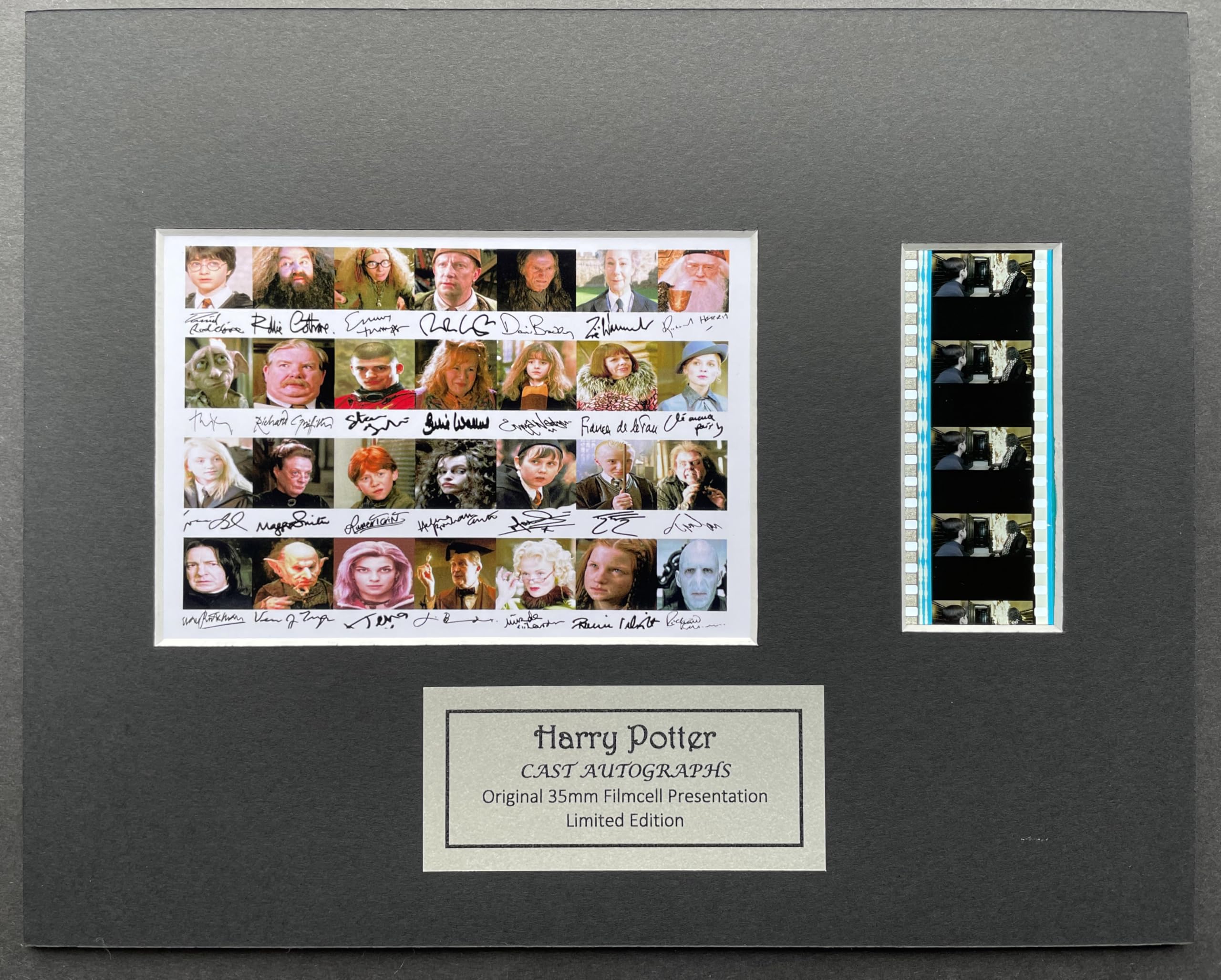 MGP Memorabilia HARRY POTTER Cast Signed Repro Original 35mm film cells set in Quality Mount