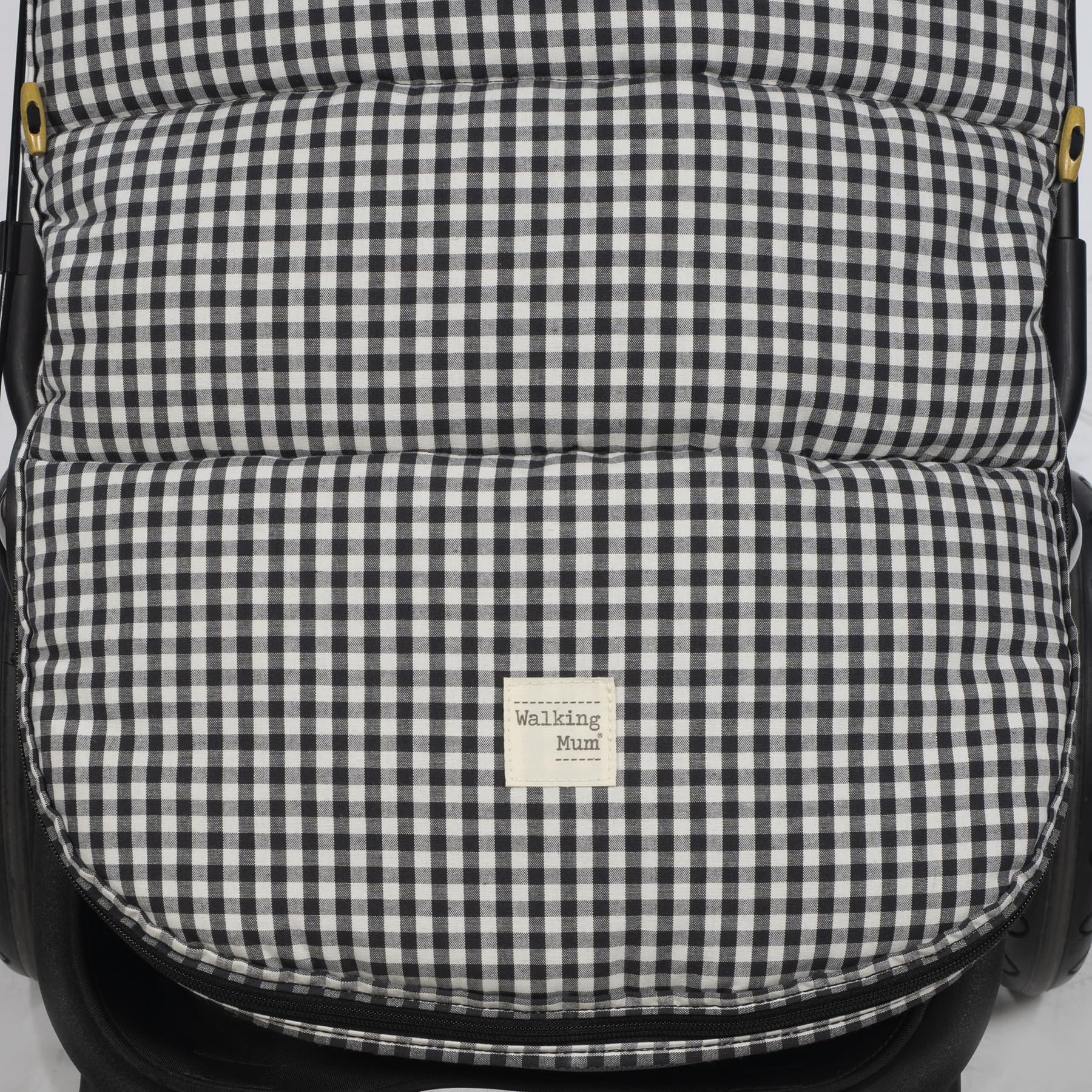 Saco silla invierno I Love Vichy de Walking Mum (Negro)