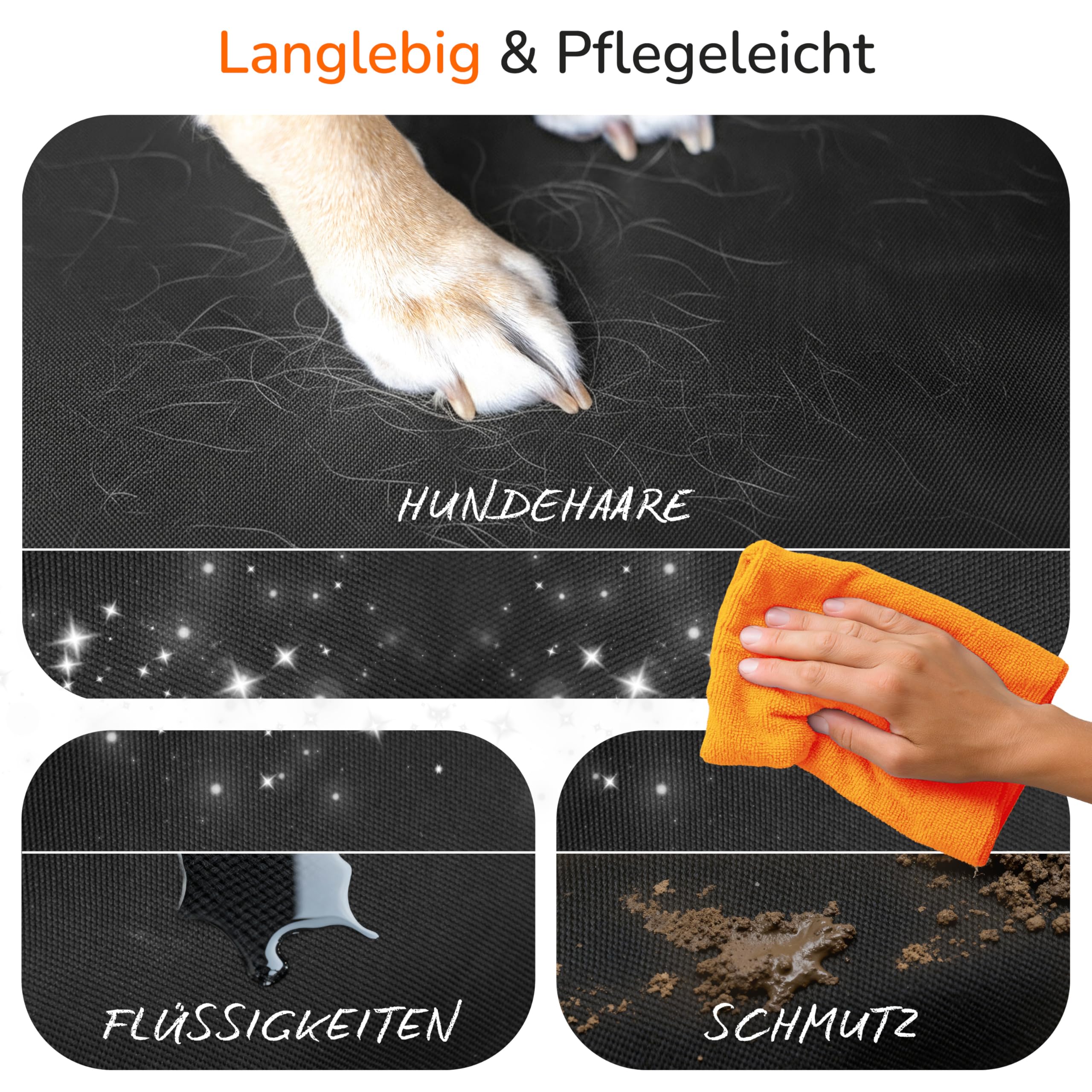 Upgrade4cars Kofferraumschutz Hund mit Ladekantenschutz Wasserdicht & rutschfest | Auto Hundedecke Kofferraum