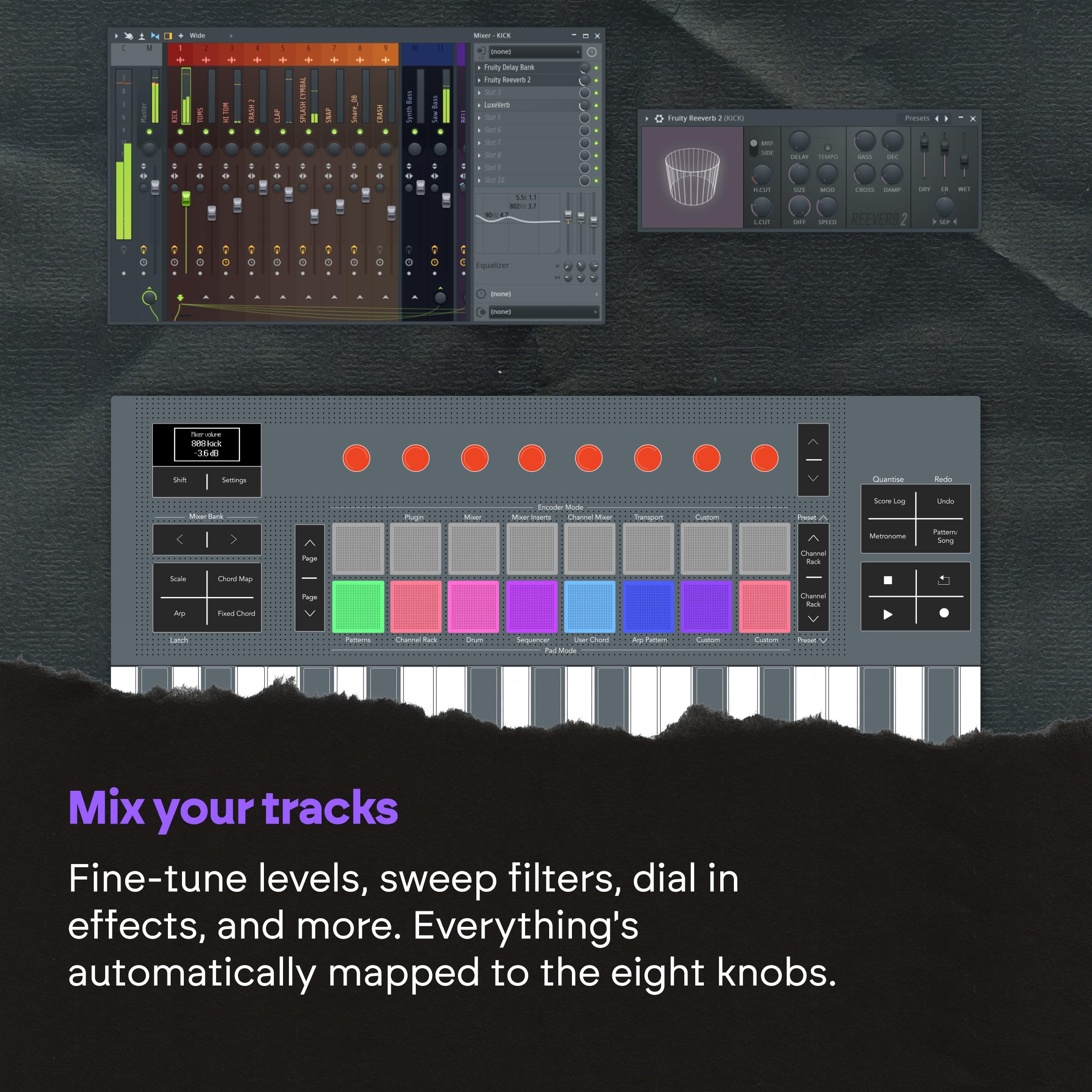Novation FLkey 2 Mini 25 clavier USB MIDI pour FL Studio, pads rythmiques, arpégiateur