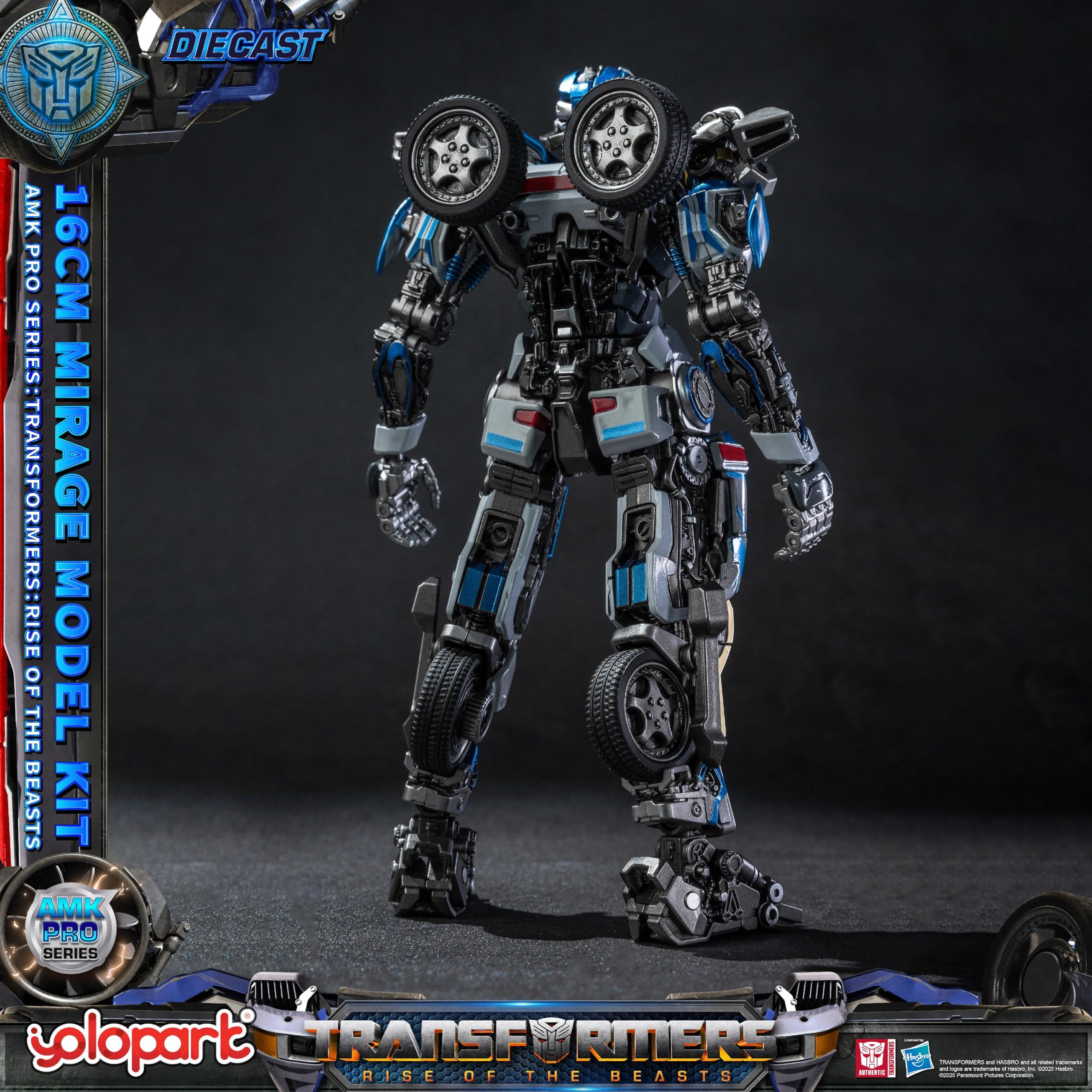 YOLOPARK Mirage Transformer Toys, AMK PRO Series Transformers: Rise of The Beasts Action Figure, modellino altamente articolato da 16 cm, per età dai 15 anni in su, nessuna conversione