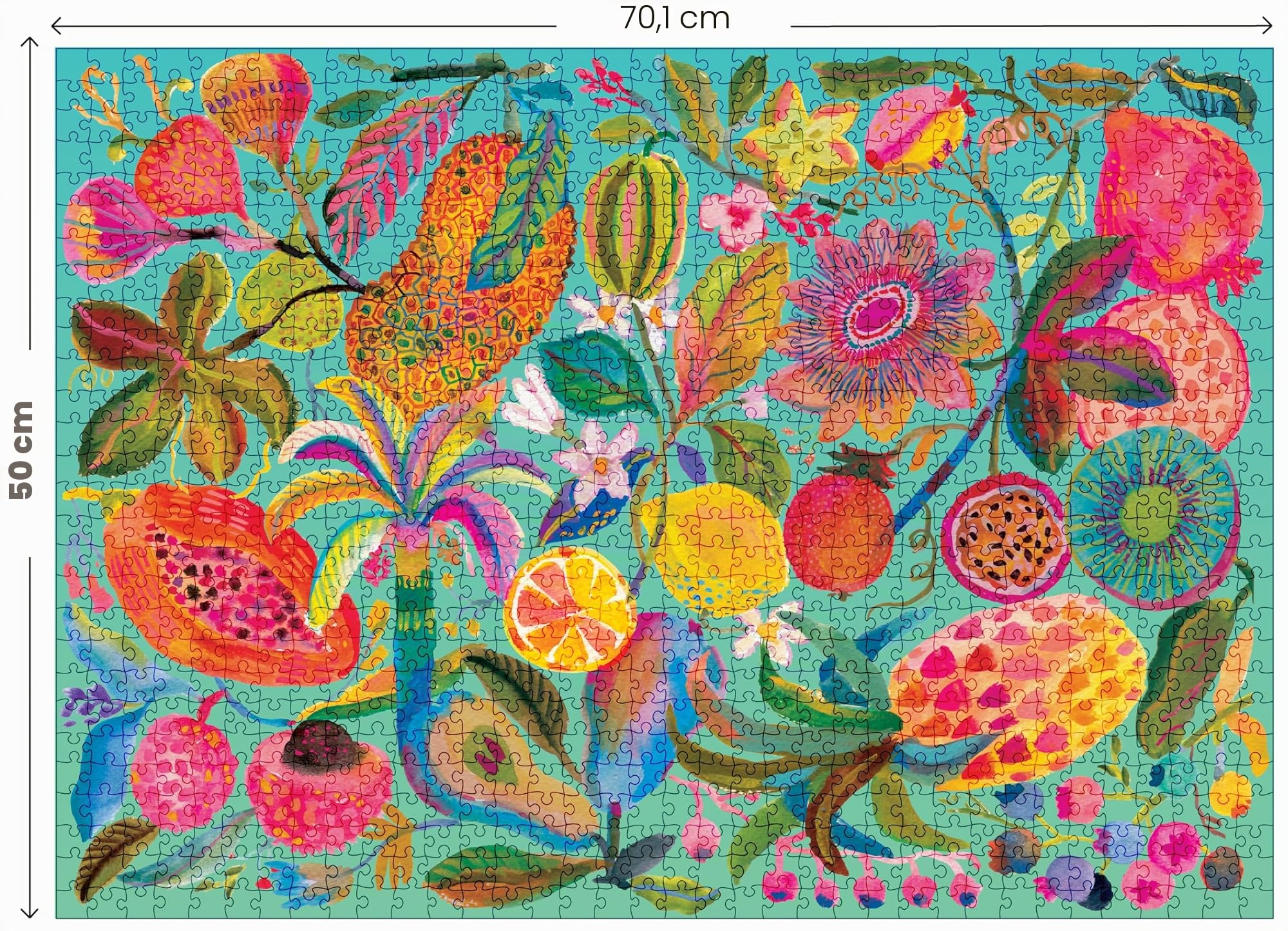 Elena Essex Puzzle da 1000 pezzi per adulti – Felicità tropicale | Puzzle per adulti da 1000 pezzi | Puzzle floreale con frutti colorati | Dimensioni 50,8 x 71,1 cm