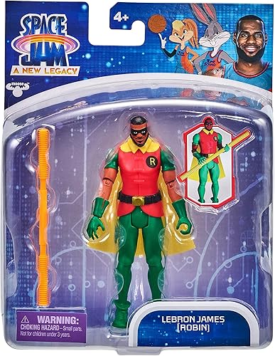 Miniatura 2 de Moose Toys- Space Jam: A New Legacy, figura de acción Baller, Lebron James de 5 pulgadas (Robin).