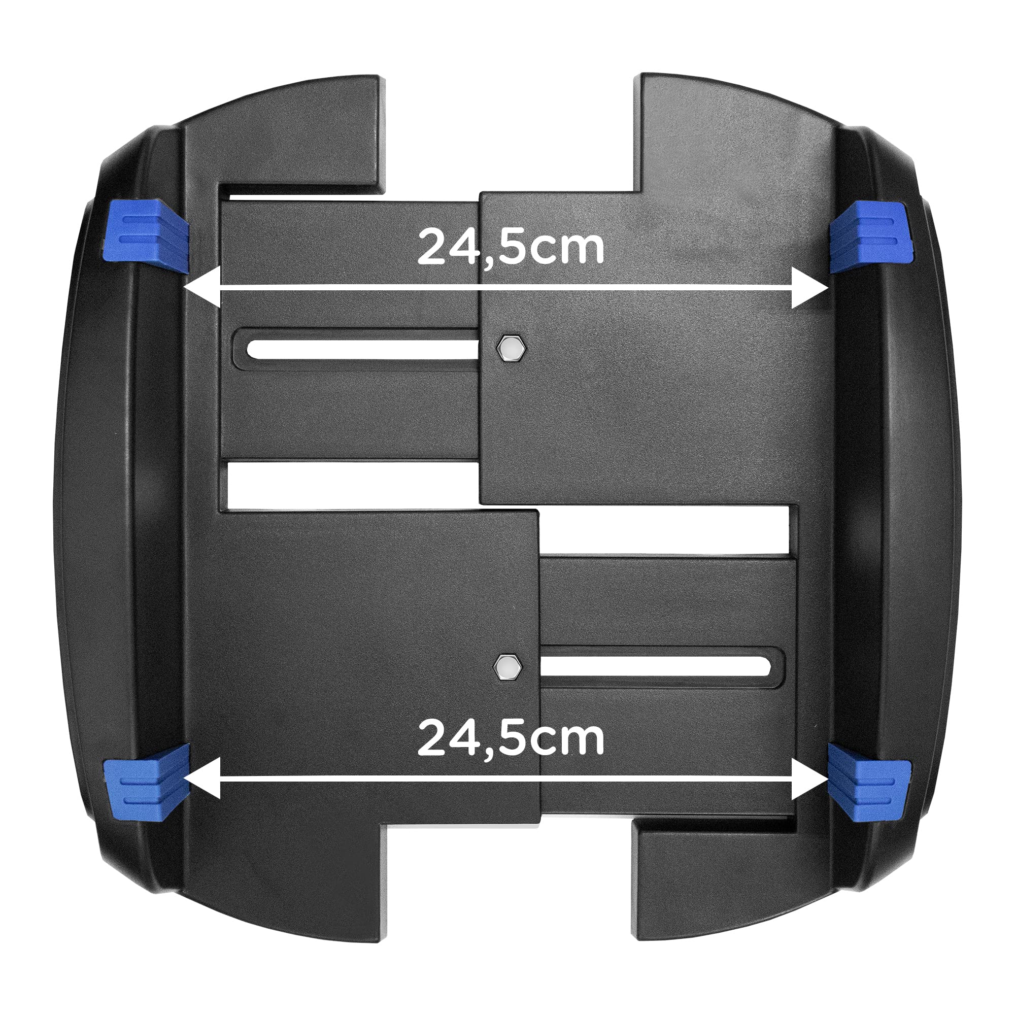 Atlantis carrellino carrello porta PC desktop tower con sponde di protezione, 4 ruote, base regolabile in larghezza da 15,5 cm a 25,5 cm, adatto per PC desktop e PC gaming. P002-CS-5AK.
