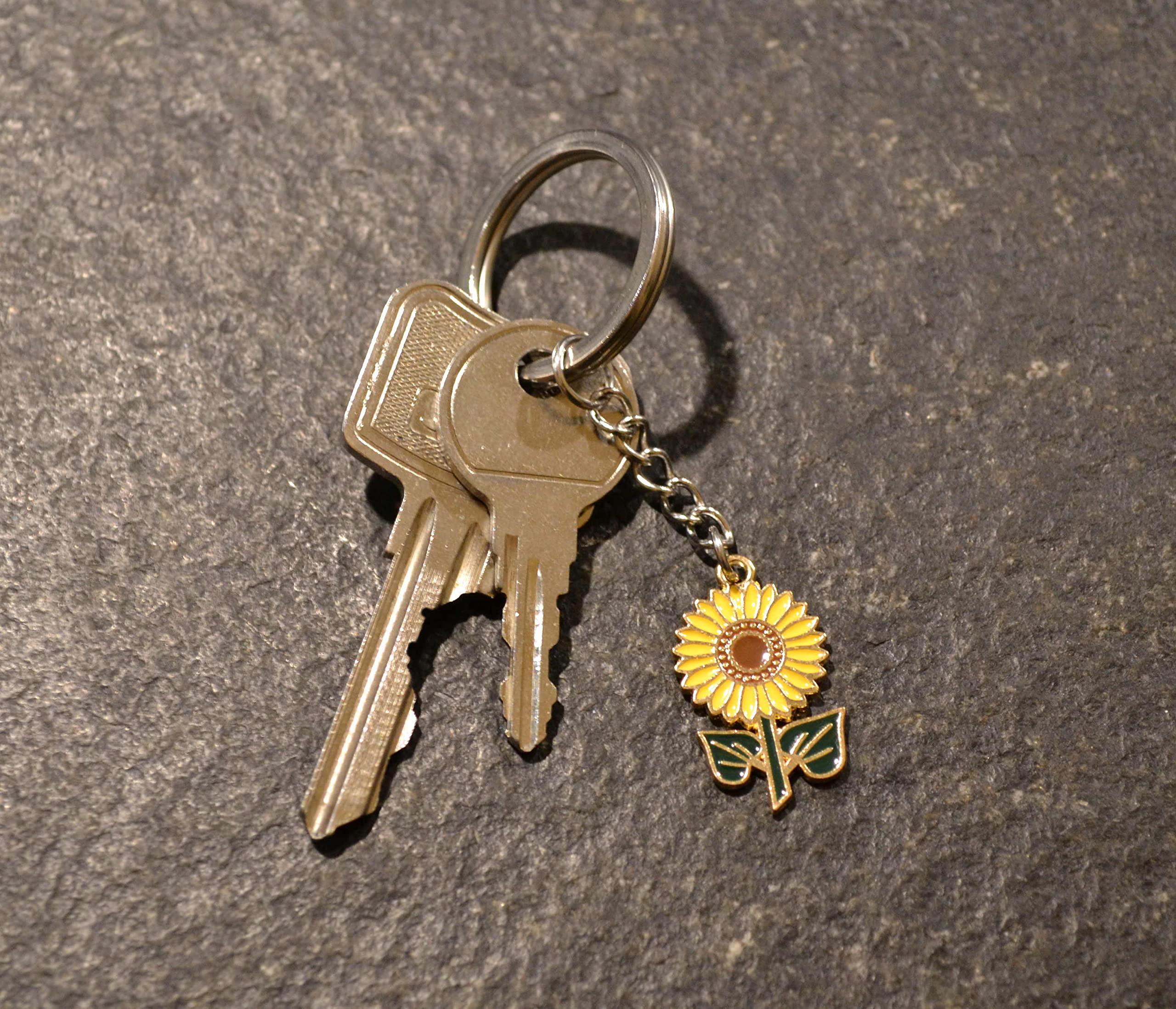 Portachiavi Girasole – Portachiavi Giallo Carino A Forma Di Girasole Per Donne – Accessorio Bomboniera Per Feste A Tema, Regalo Ideale Per Amiche