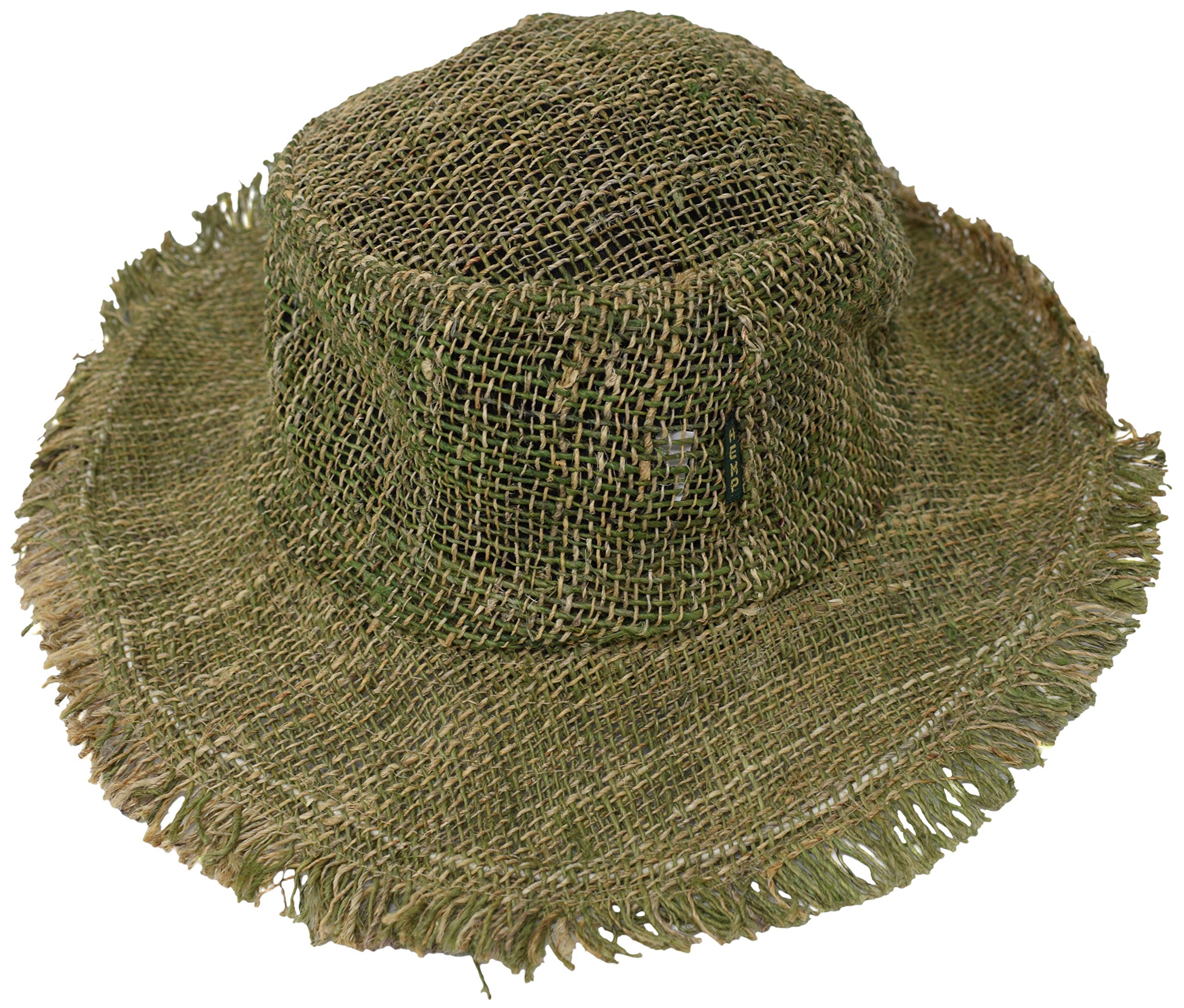 Gheri Sombrero de verano de paja natural 100% cáñamo para hombre, playa, navegante, Panamá, ala ancha, vacaciones de verano