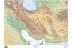 48x36 Inch Iran Laminated Wall Map