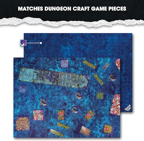 Miniatura 5 de Dungeon Craft Battlemaps Ocean Pack - Juego de mesa  Tapete de batalla para mazmorras y dragones  Rejilla de 24 x 33 pulgadas  Tapete laminado de
