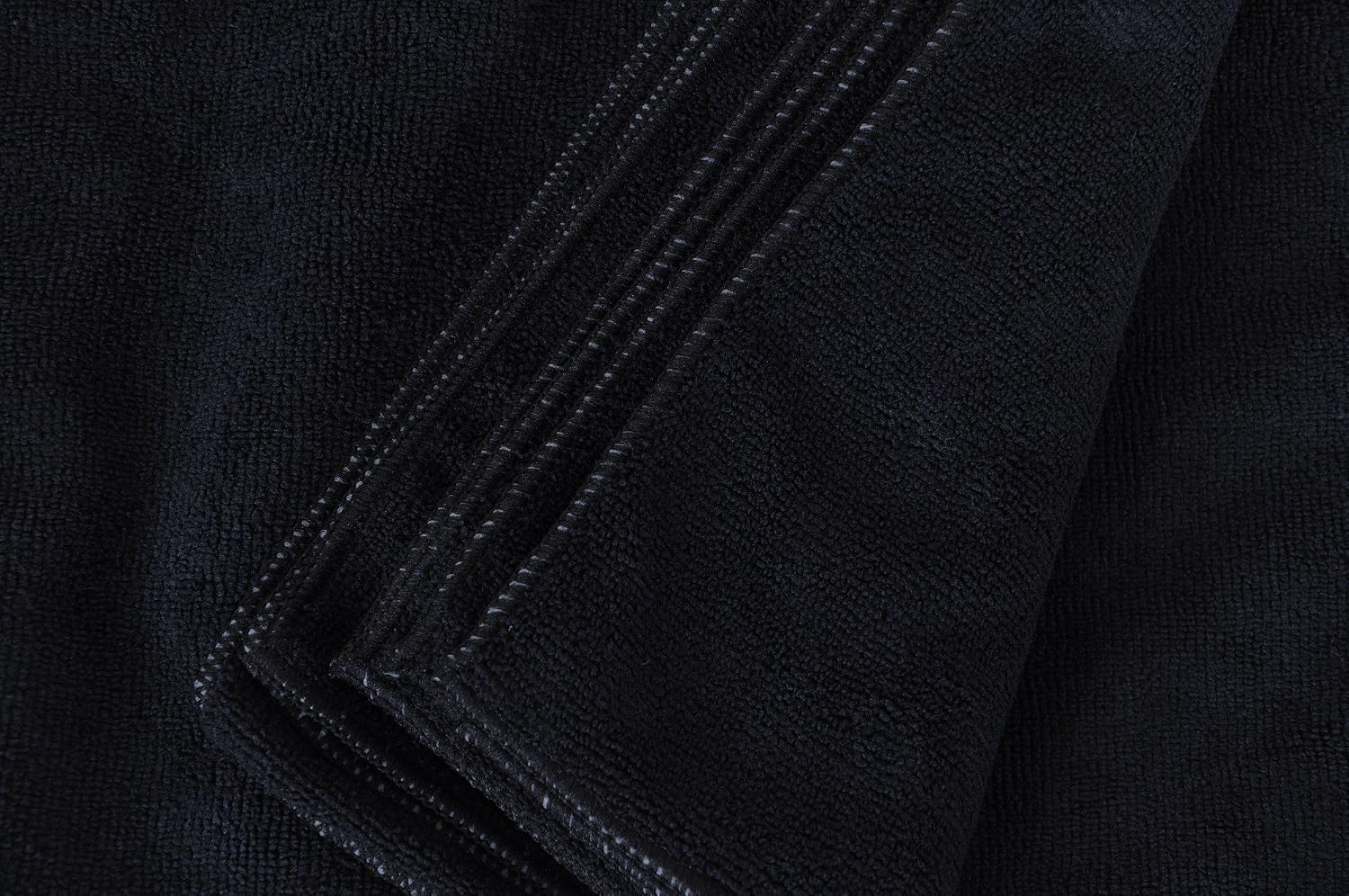 Eurow Premium 350 GSM Microfiber Cleaning Towels, Highly Absorbent, Lint-Free, Quick-Dry, Durable & Reusable for Auto Detailing, Home, Salon, Industrial Use,12" x 12", Black, 25-Pack